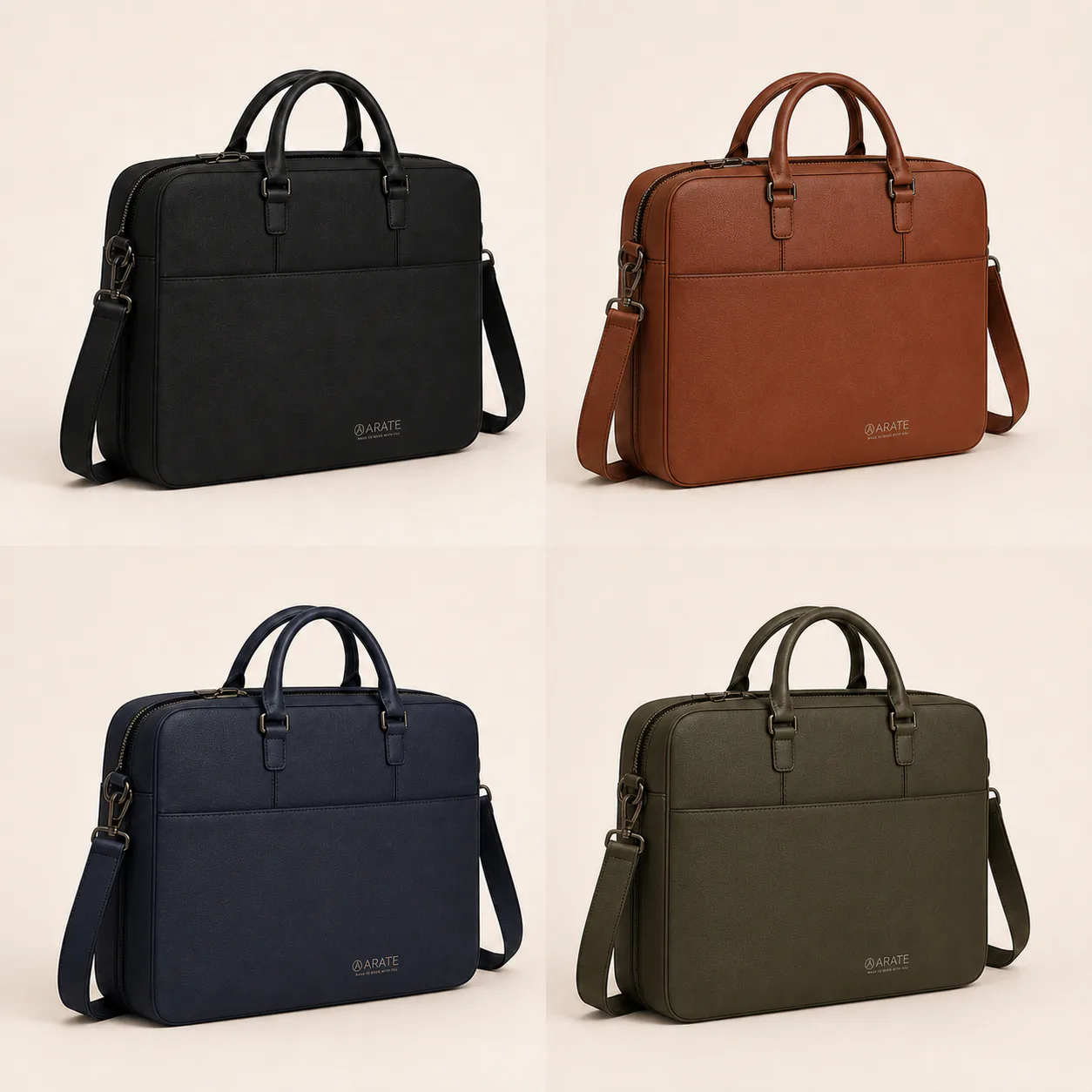 Executive Laptop Bag in Matte Black