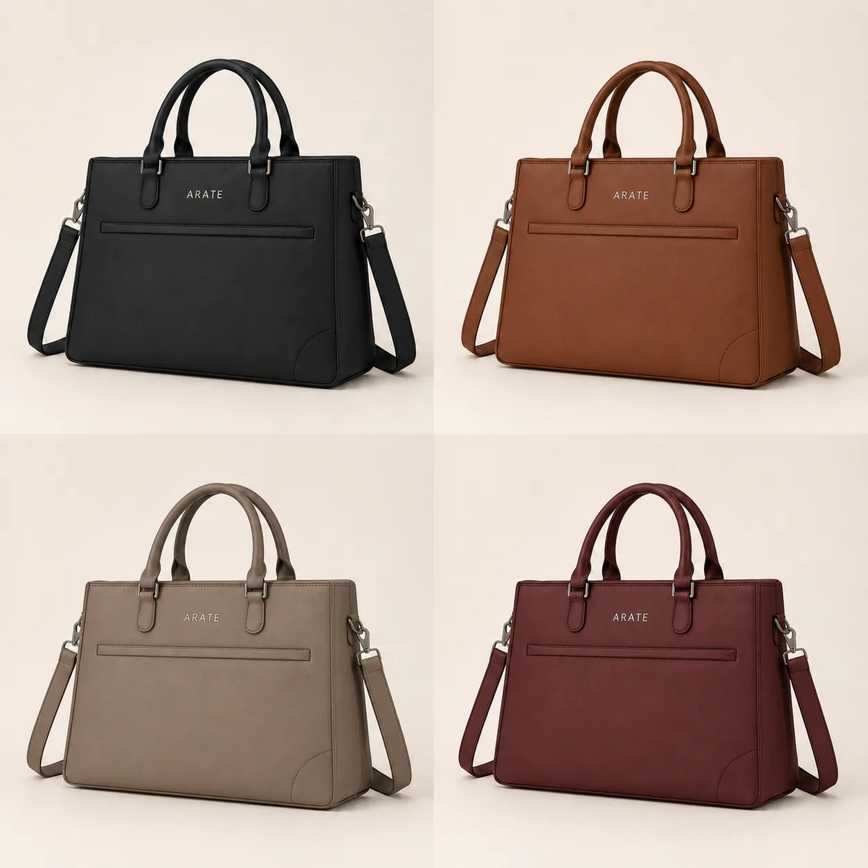 Laptop Tote Bag in Deep Black